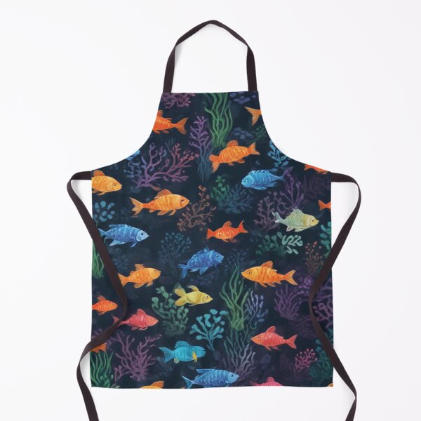Item preview, Aqua fishes and coral reef ecosystem print design designed and sold by Anshu3813.