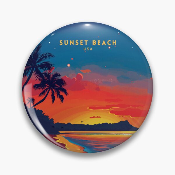Artikelvorschau, Sunset Beach Serenity: USA entworfen und verkauft von NeuralVibe.