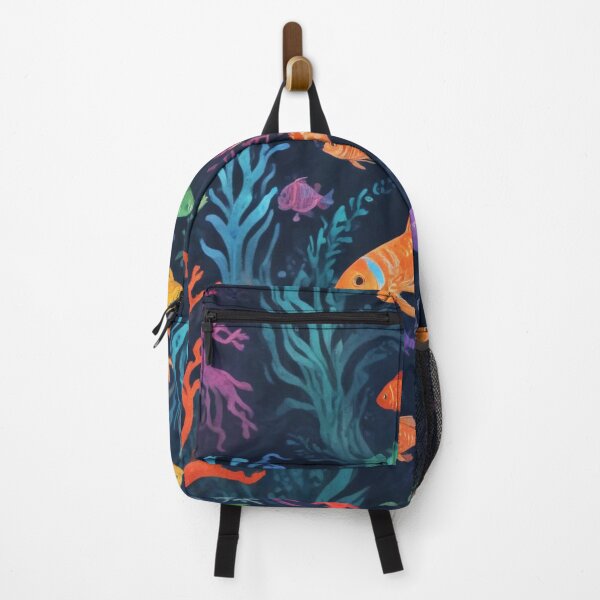Item preview, Aqua fishes and coral reef ecosystem print design designed and sold by Anshu3813.