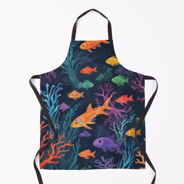 Item preview, Aqua fishes and coral reef ecosystem print design designed and sold by Anshu3813.