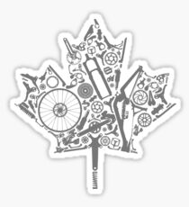 CANADA - grey, mountain biking flag t-shirt, Sticker