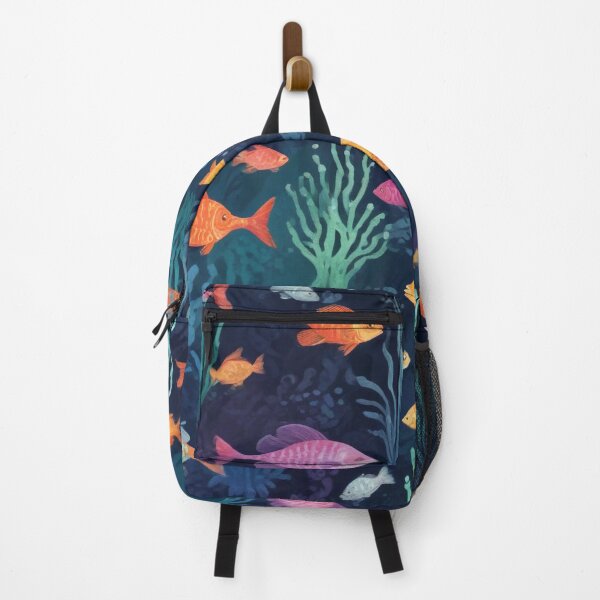 Item preview, Aqua fishes and coral reef ecosystem print design designed and sold by Anshu3813.