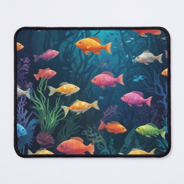 Item preview, Aqua fishes and coral reef ecosystem print design designed and sold by Anshu3813.