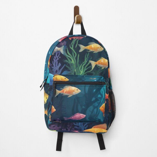 Item preview, Aqua fishes and coral reef ecosystem print design designed and sold by Anshu3813.