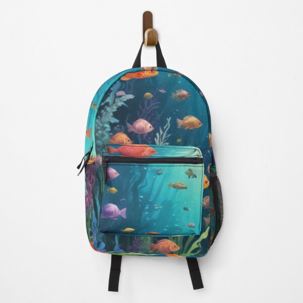 Item preview, Aqua fishes and coral reef ecosystem print design designed and sold by Anshu3813.