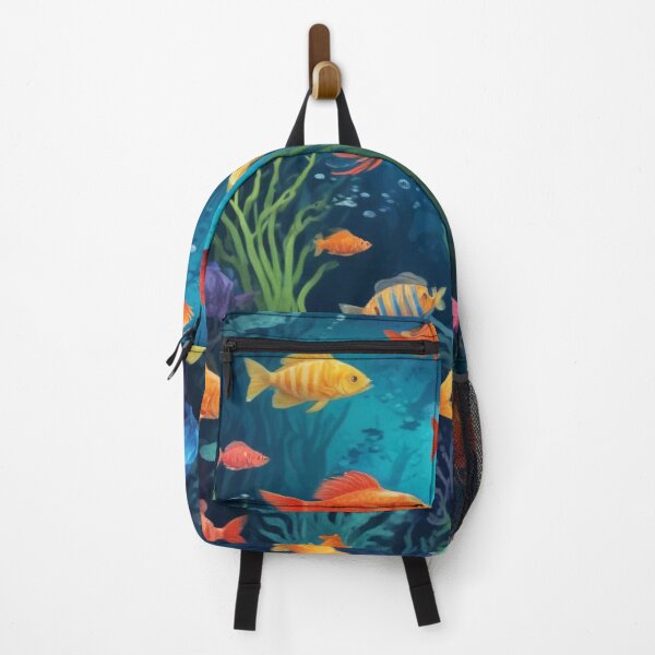 Item preview, Aqua fishes and coral reef ecosystem print design designed and sold by Anshu3813.