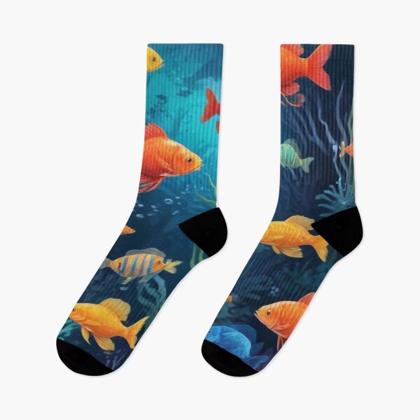Item preview, Aqua fishes and coral reef ecosystem print design designed and sold by Anshu3813.
