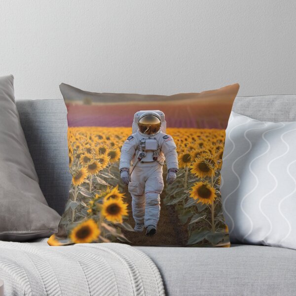 Item preview, Sunflower Stroll: An Astronaut's Serene Expedition designed and sold by RK - Shop.