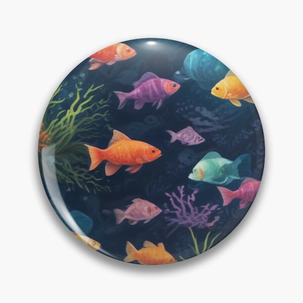 Item preview, Aqua fishes and coral reef ecosystem print design  designed and sold by Anshu3813.