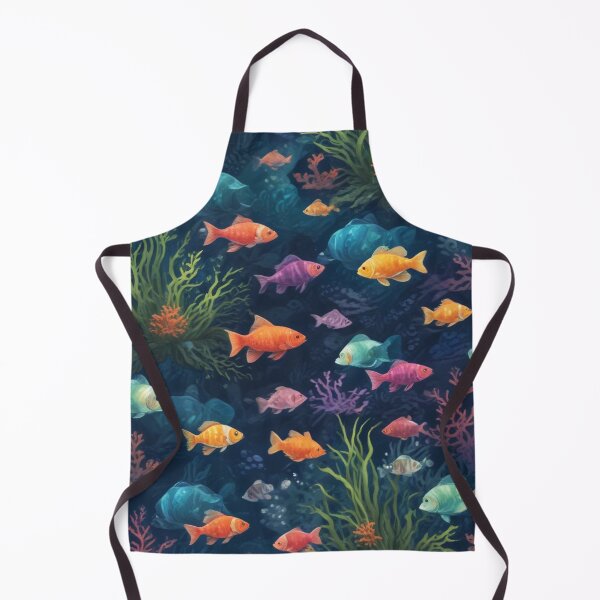 Item preview, Aqua fishes and coral reef ecosystem print design designed and sold by Anshu3813.