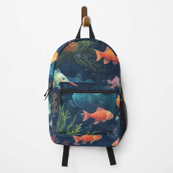 Item preview, Aqua fishes and coral reef ecosystem print design designed and sold by Anshu3813.