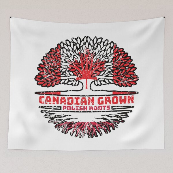 Item preview, Poland Polish Canadian Canada Tree Roots Flag designed and sold by FlagX.