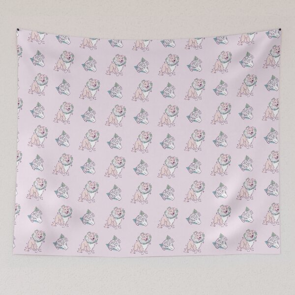 Item preview, Cauliflower Collie Parade Seamless Pattern designed and sold by SPIRIMAL.