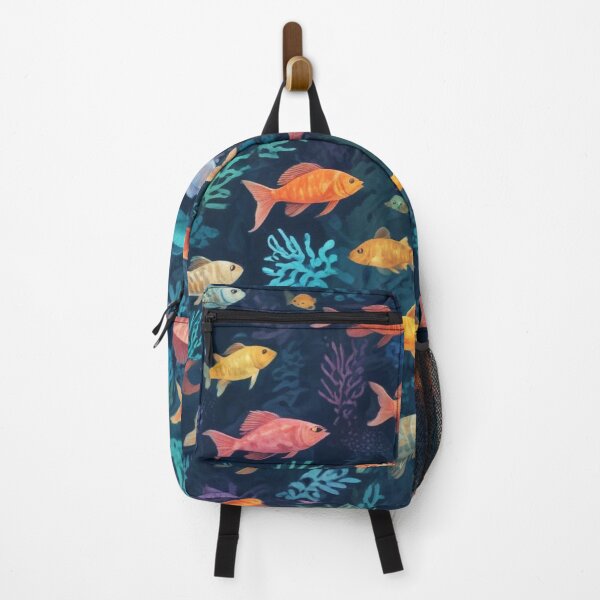 Item preview, Aqua fishes and coral reef ecosystem print design designed and sold by Anshu3813.