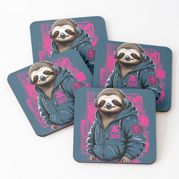 Item preview, Futuristic Groove: Sloth Beats designed and sold by Slick-Waffles.