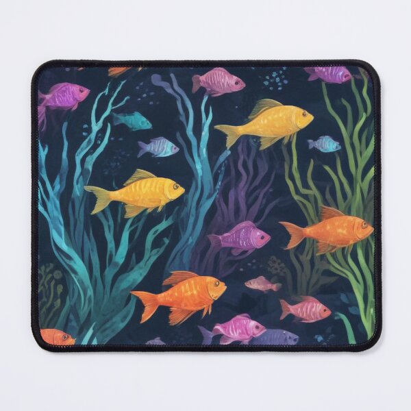 Item preview, Aqua fishes and coral reef ecosystem print design designed and sold by Anshu3813.