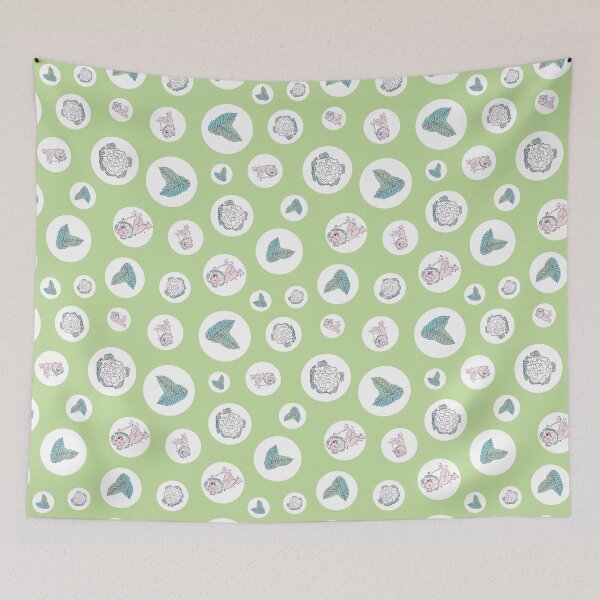 Item preview, Bubbly Cauliflower Collie Seamless Pattern designed and sold by SPIRIMAL.