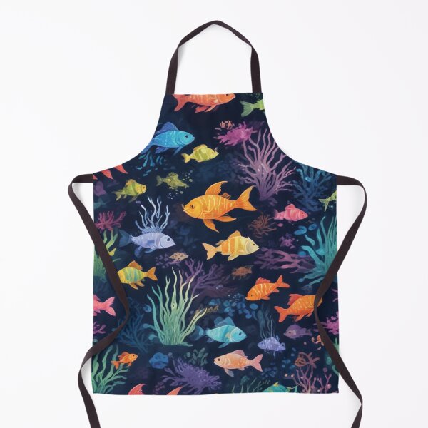 Item preview, Aqua fishes and coral reef ecosystem print design  designed and sold by Anshu3813.