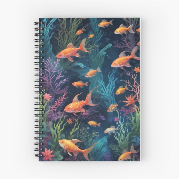 Item preview, Aqua fishes and coral reef ecosystem print design  designed and sold by Anshu3813.