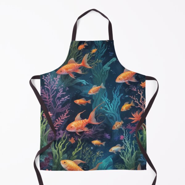Item preview, Aqua fishes and coral reef ecosystem print design designed and sold by Anshu3813.