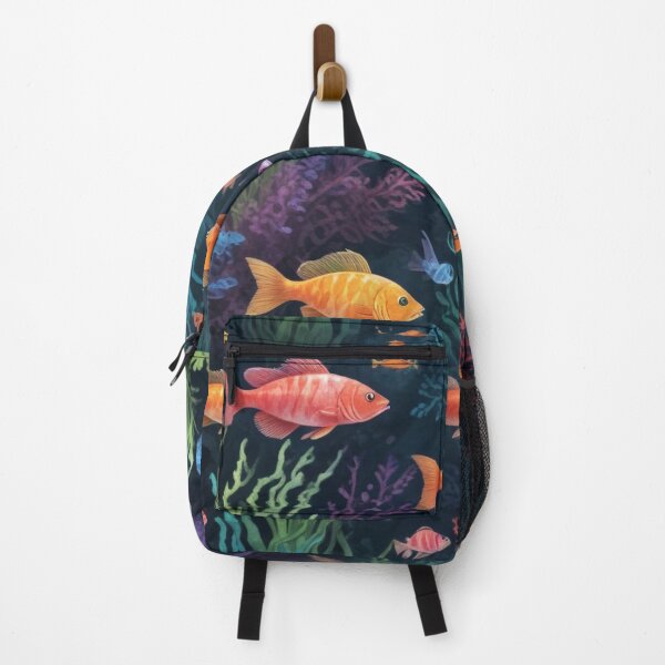Item preview, Aqua fishes and coral reef ecosystem print design designed and sold by Anshu3813.