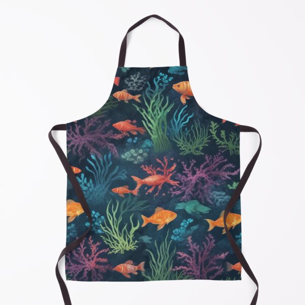 Item preview, Aqua fishes and coral reef ecosystem print design designed and sold by Anshu3813.