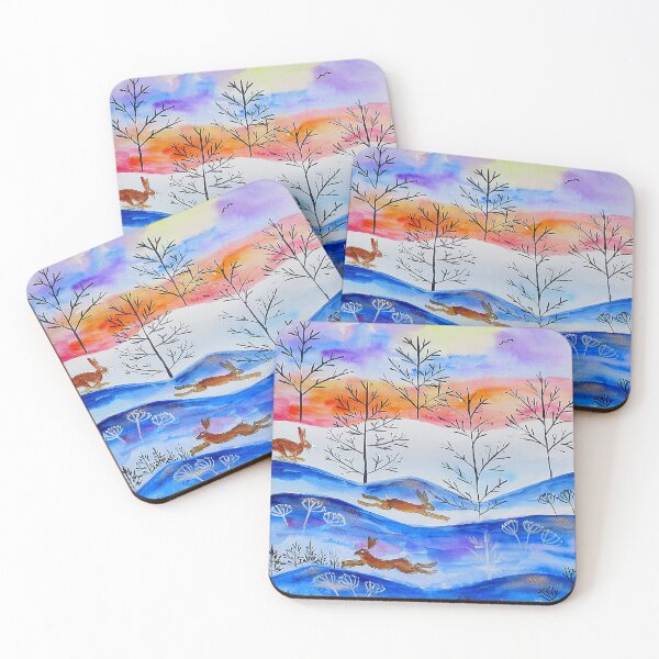 Item preview, Hares leaping among Trees at Sunset  designed and sold by Casimirasart.