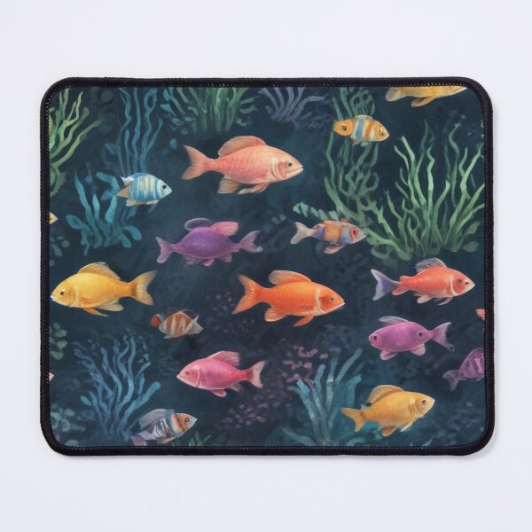 Item preview, Aqua fishes and coral reef ecosystem print design designed and sold by Anshu3813.