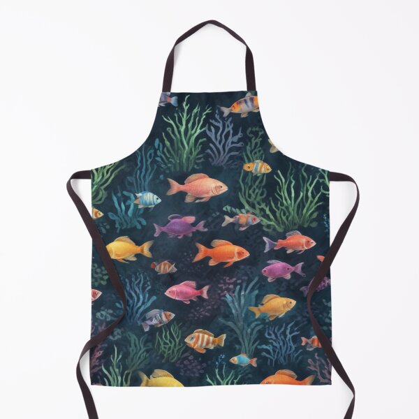 Item preview, Aqua fishes and coral reef ecosystem print design  designed and sold by Anshu3813.