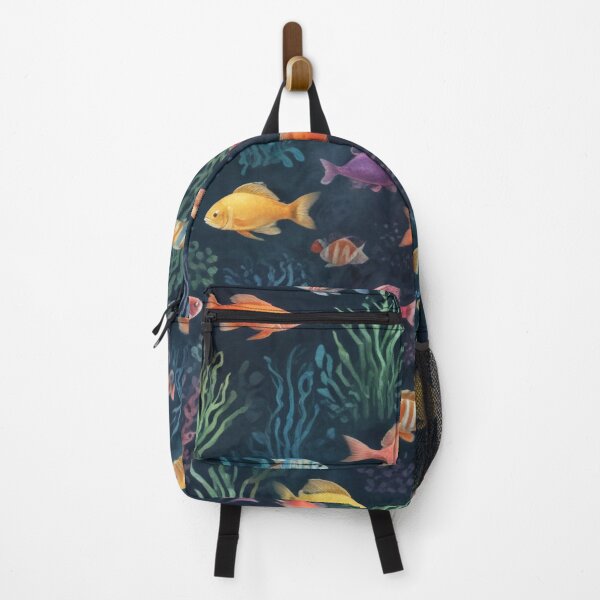 Item preview, Aqua fishes and coral reef ecosystem print design designed and sold by Anshu3813.