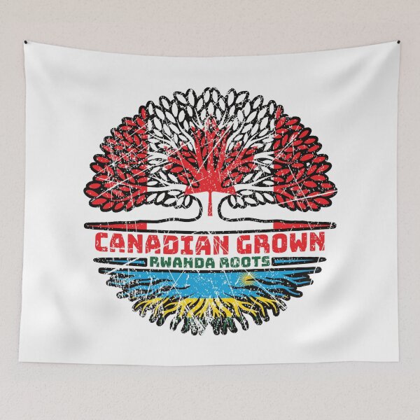 Item preview, Rwanda Rwandan Canadian Canada Tree Roots Flag designed and sold by FlagX.