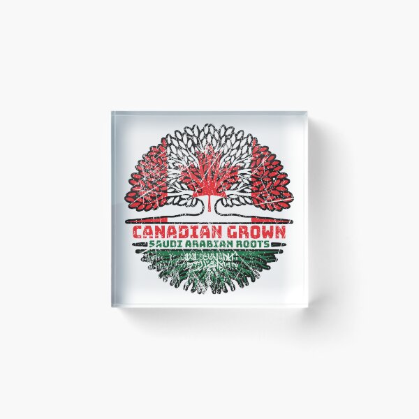 Item preview, Saudi Arabia Saudi Arabian Canadian Canada Tree Roots Flag designed and sold by FlagX.