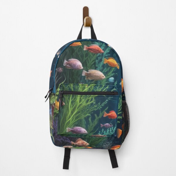 Item preview, Aqua fishes and coral reef ecosystem print design designed and sold by Anshu3813.