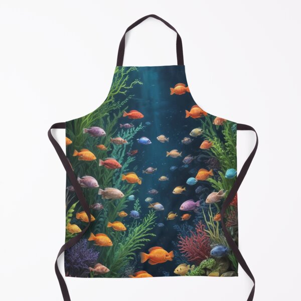 Item preview, Aqua fishes and coral reef ecosystem print design designed and sold by Anshu3813.