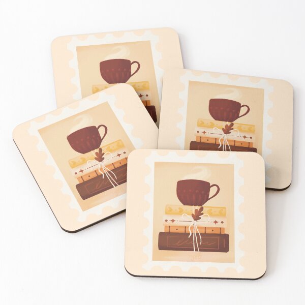 Item preview, Cozy Stack of Book and Coffee designed and sold by ryska-studio.