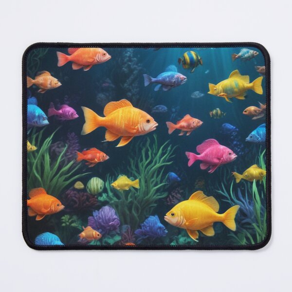 Item preview, Aqua fishes and coral reef ecosystem print design designed and sold by Anshu3813.