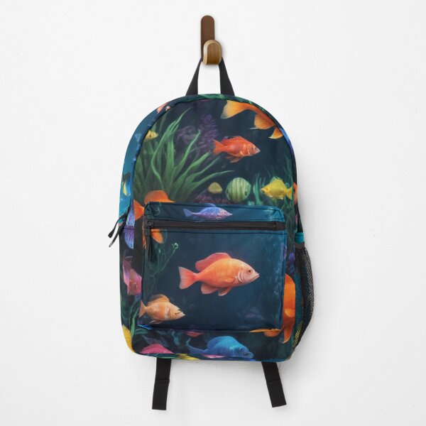 Item preview, Aqua fishes and coral reef ecosystem print design designed and sold by Anshu3813.