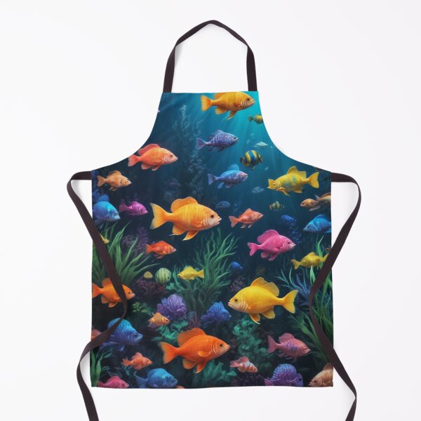Item preview, Aqua fishes and coral reef ecosystem print design  designed and sold by Anshu3813.