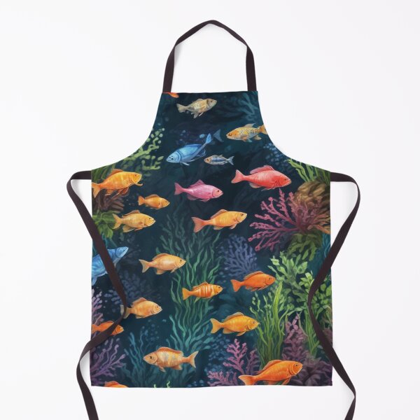 Item preview, Aqua fishes and coral reef ecosystem print design designed and sold by Anshu3813.