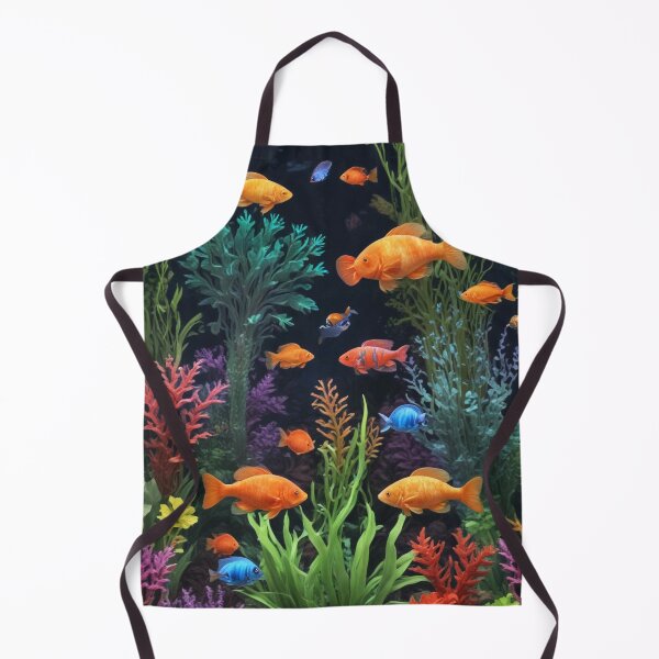 Item preview, Aqua fishes and coral reef ecosystem print design designed and sold by Anshu3813.