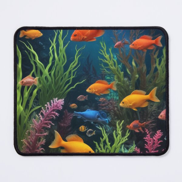 Item preview, Aqua fishes and coral reef ecosystem print design designed and sold by Anshu3813.