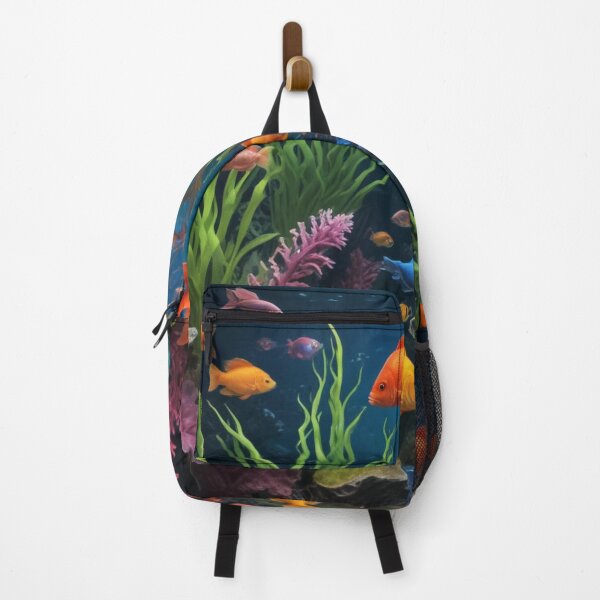 Item preview, Aqua fishes and coral reef ecosystem print design designed and sold by Anshu3813.