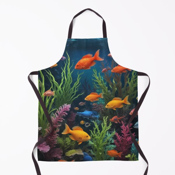 Item preview, Aqua fishes and coral reef ecosystem print design designed and sold by Anshu3813.