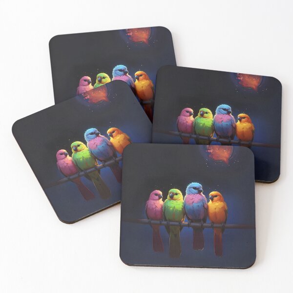 Item preview, Colorful Parrots Art designed and sold by Obsidian Ink by Wilshire.