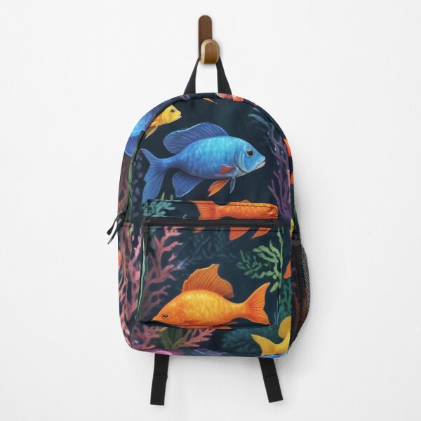 Item preview, Aqua fishes and coral reef ecosystem print design designed and sold by Anshu3813.