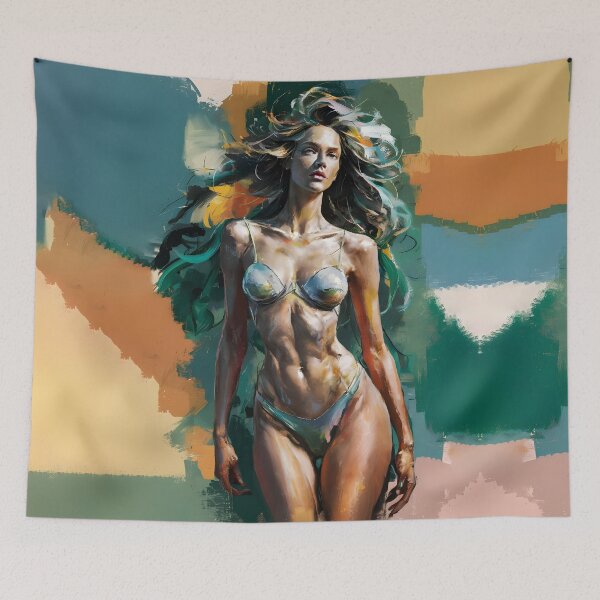 Item preview, Expressive Abstract Art: Bold Brushstrokes of Female Figures designed and sold by MarinaFila.