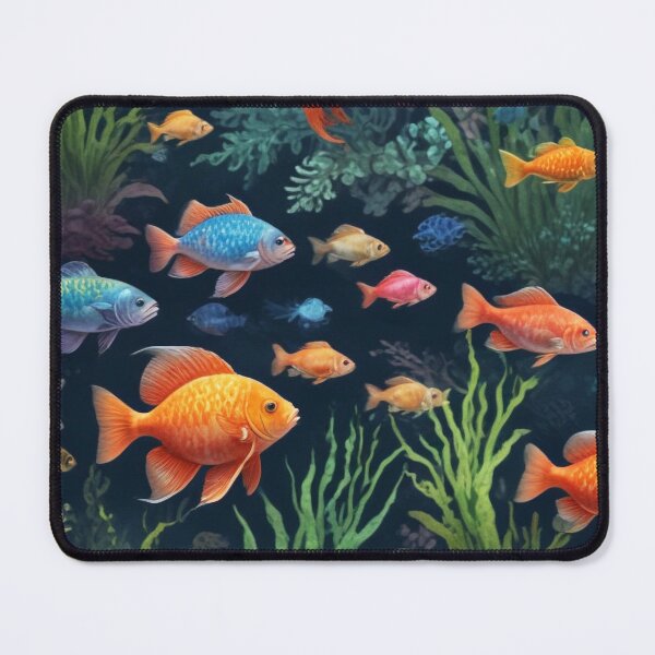 Item preview, Aqua fishes and coral reef ecosystem print design designed and sold by Anshu3813.
