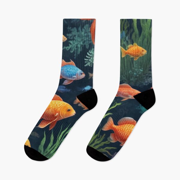 Item preview, Aqua fishes and coral reef ecosystem print design  designed and sold by Anshu3813.