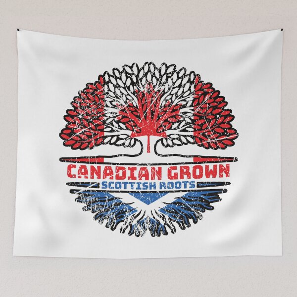 Item preview, Scotland Scottish Canadian Canada Tree Roots Flag designed and sold by FlagX.