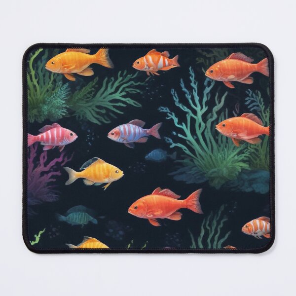 Item preview, Aqua fishes and coral reef ecosystem print design designed and sold by Anshu3813.